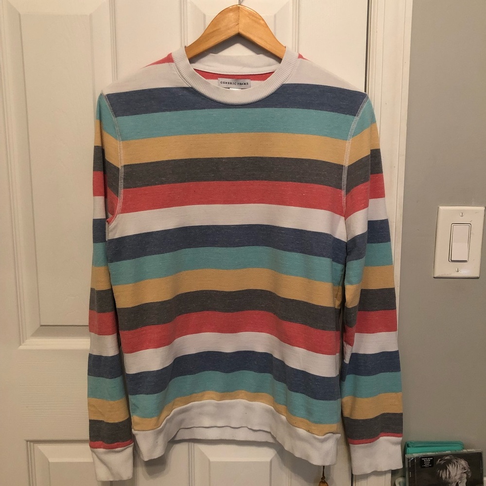 ‘Generic Frame’ lightweight rainbow sweater